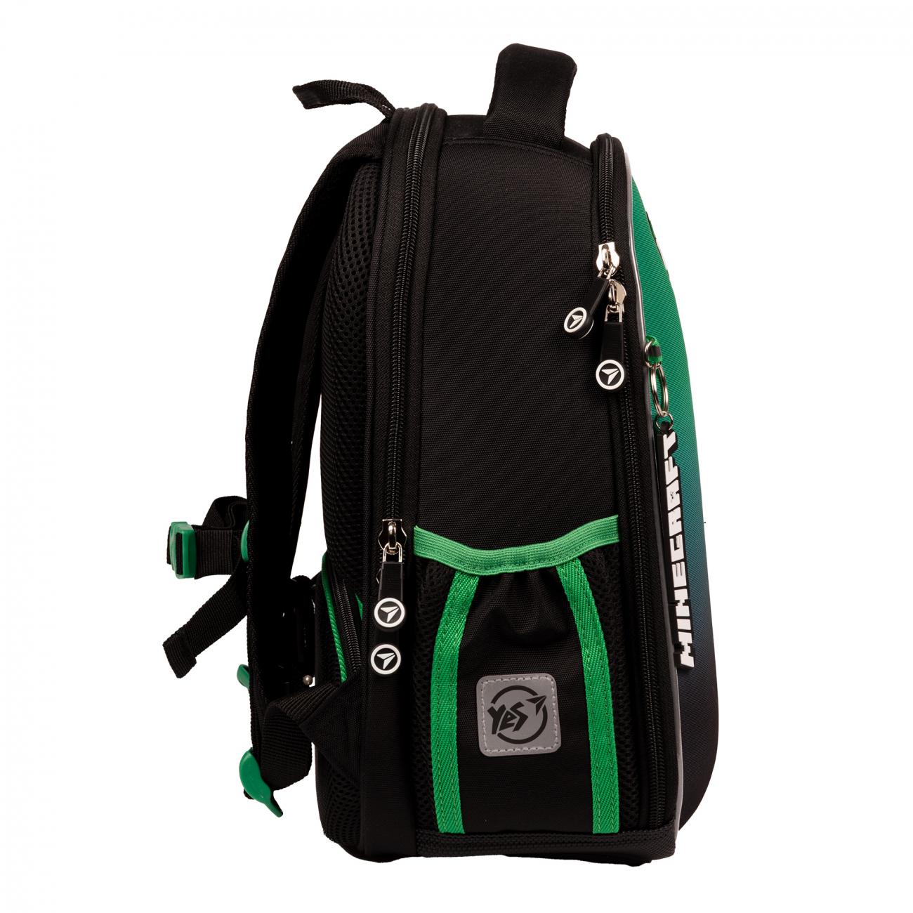 Школьный рюкзак каркасный с ортопедической спинкой YES Minecraft Icons H-100 (559861/995065) - фото 12 Школьный рюкзак каркасный с ортопедической спинкой YES Minecraft Icons H-100 (559861/995065) - фото 12