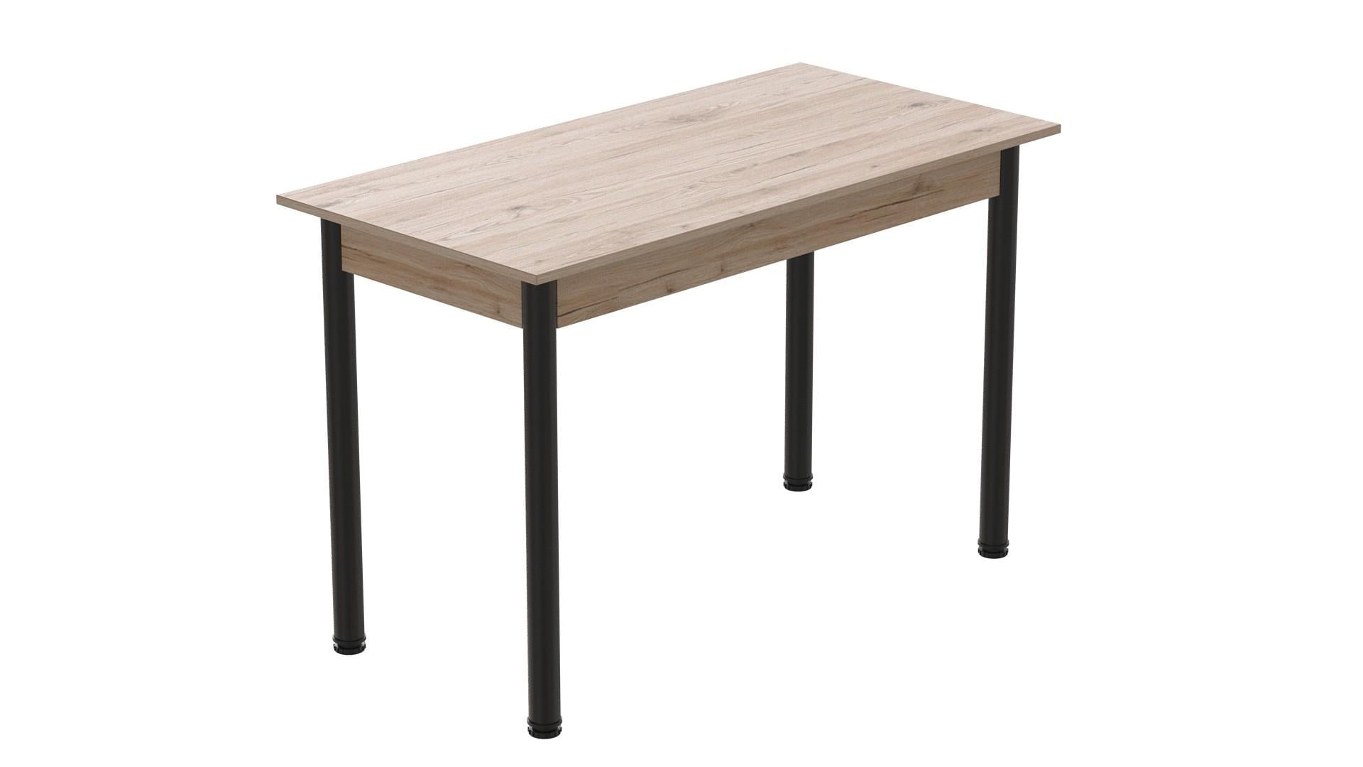 Обеденный стол Ferrum-decor Бенита ДСП 16 мм 75x120x60 см Черный/Сан-Марино (FRD-105643)