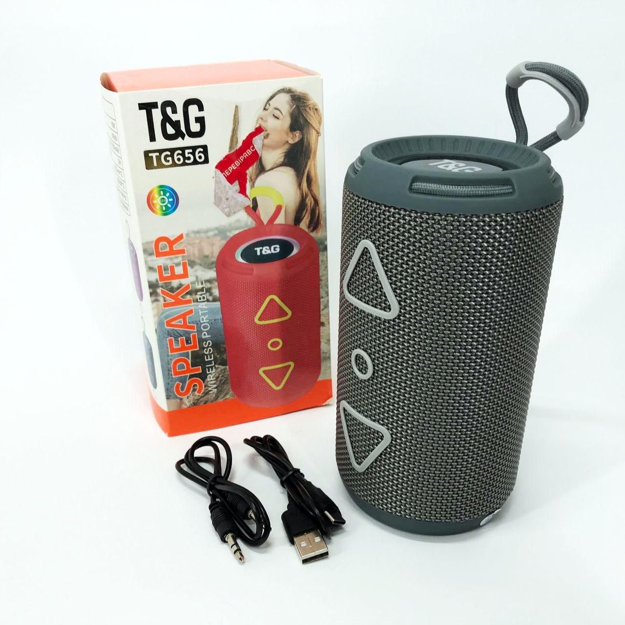 Портативна колонка Bluetooth TG656 FM-радіо Сірий - фото 15 Портативна колонка Bluetooth TG656 FM-радіо Сірий - фото 15