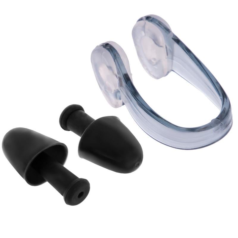 Беруші для плавання та затискач для носа Zelart HN-1081 Чорний (NA003358)