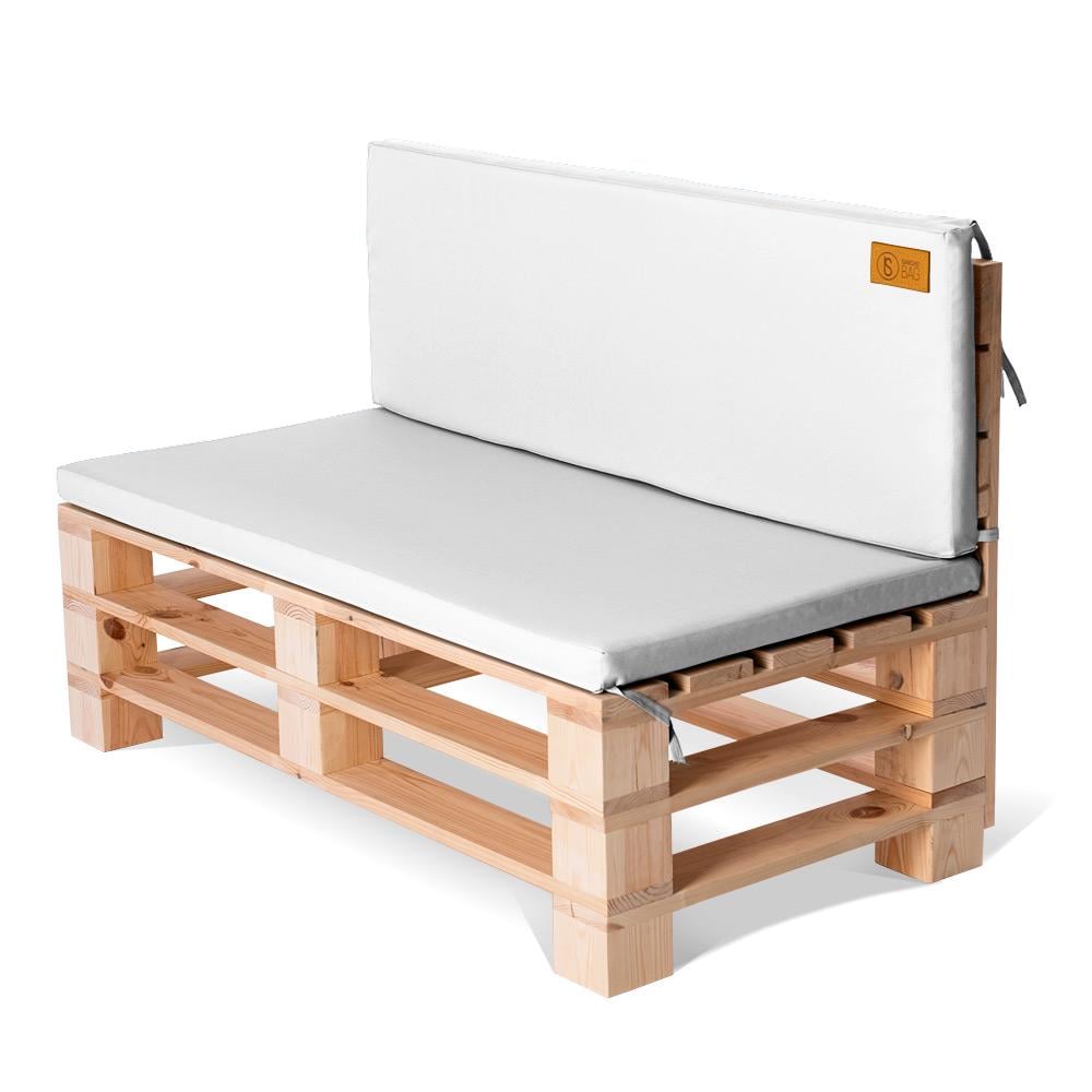 Подушки на садові меблі, тканина Oksford 120x40x5/120х80x5 см Білий (pdm-1013-so305-13)