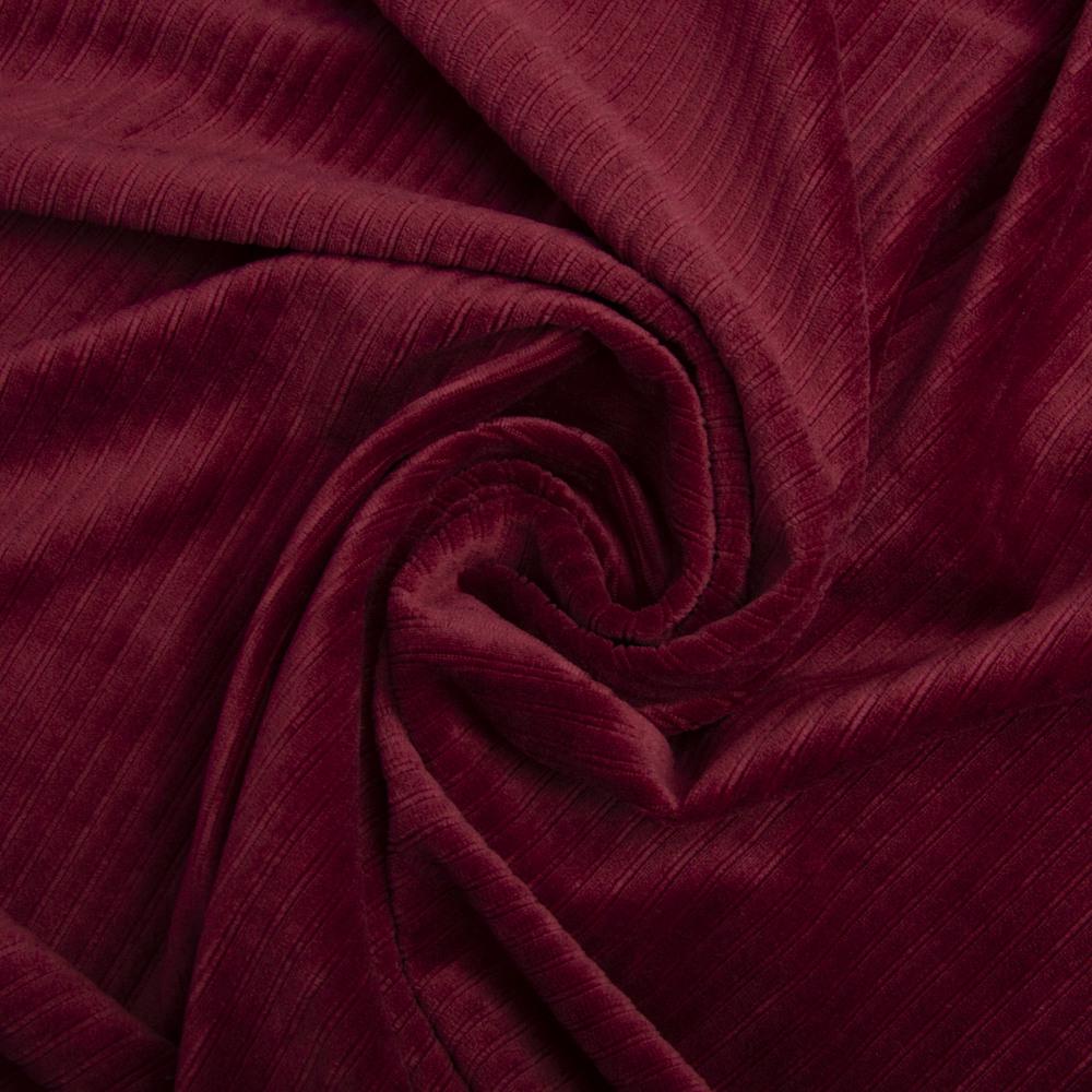 Тканина велюрова Смужка Марсала Тканина велюрова Смужка Марсала