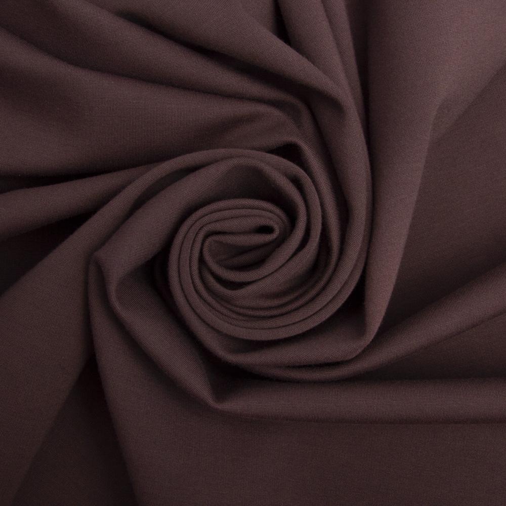 Ткань трикотаж однотонная Прага 620 гр/м2 Коричневый (23496)