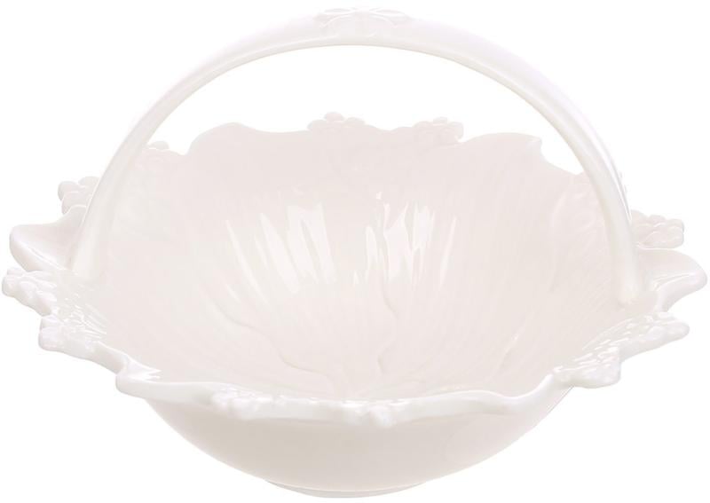 Конфета фарфоровая White City Flower с ручкой 15,5 см