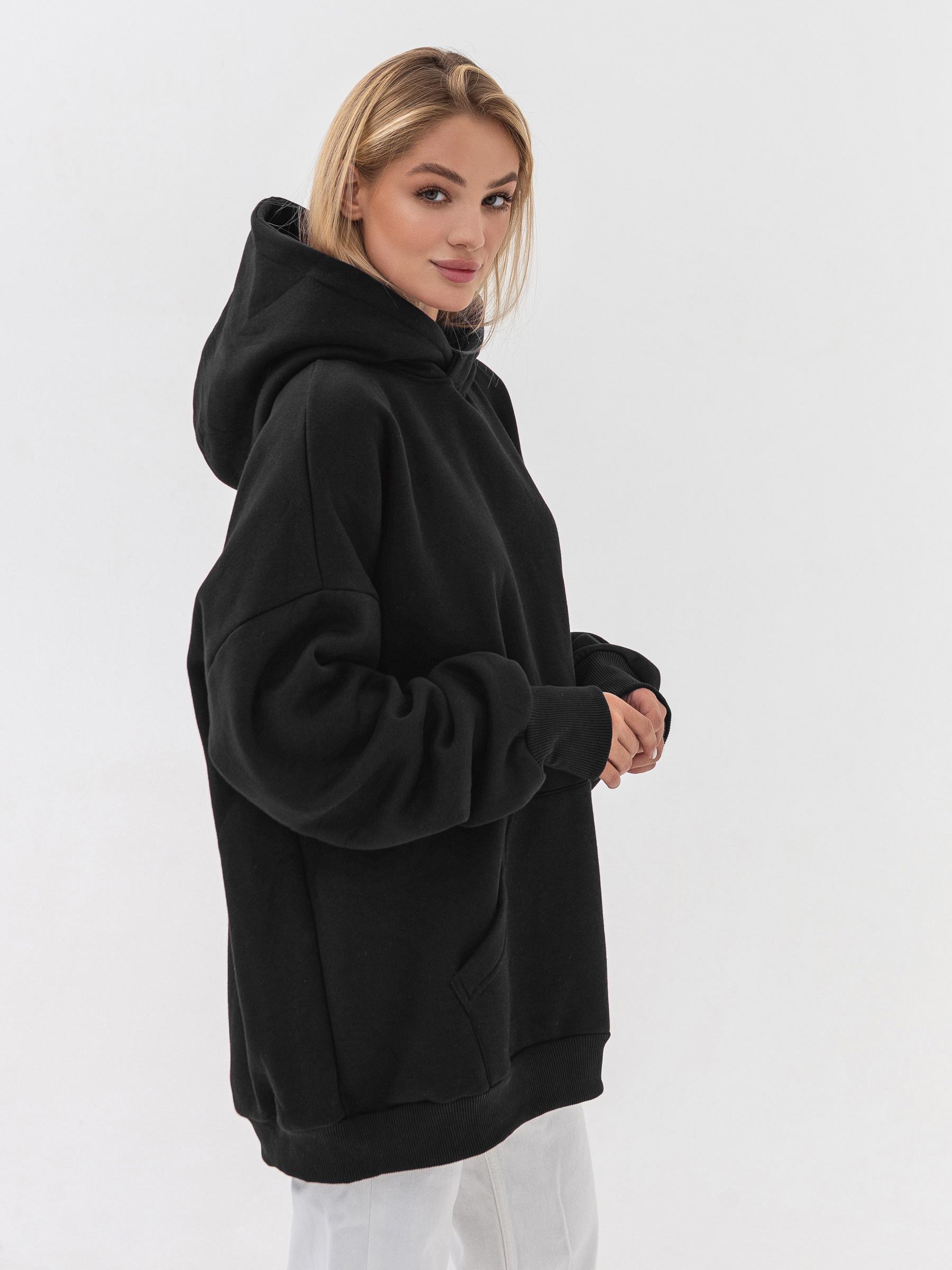 Худи оверсайз утепленный Ray U0404 UNISEX Oversize Черный - фото 6 Худи оверсайз утепленный Ray U0404 UNISEX Oversize Черный - фото 6