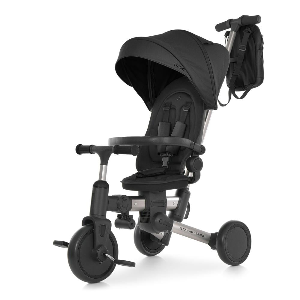 Дитячий Велосипед El Camino TRIGO (ME 1226 Night Black) поворот на 360°, кермо складане, дощовик Дитячий Велосипед El Camino TRIGO (ME 1226 Night Black) поворот на 360°, кермо складане, дощовик