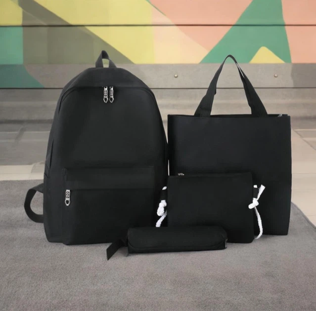 Рюкзак школьный для девочки 4в1 Черный