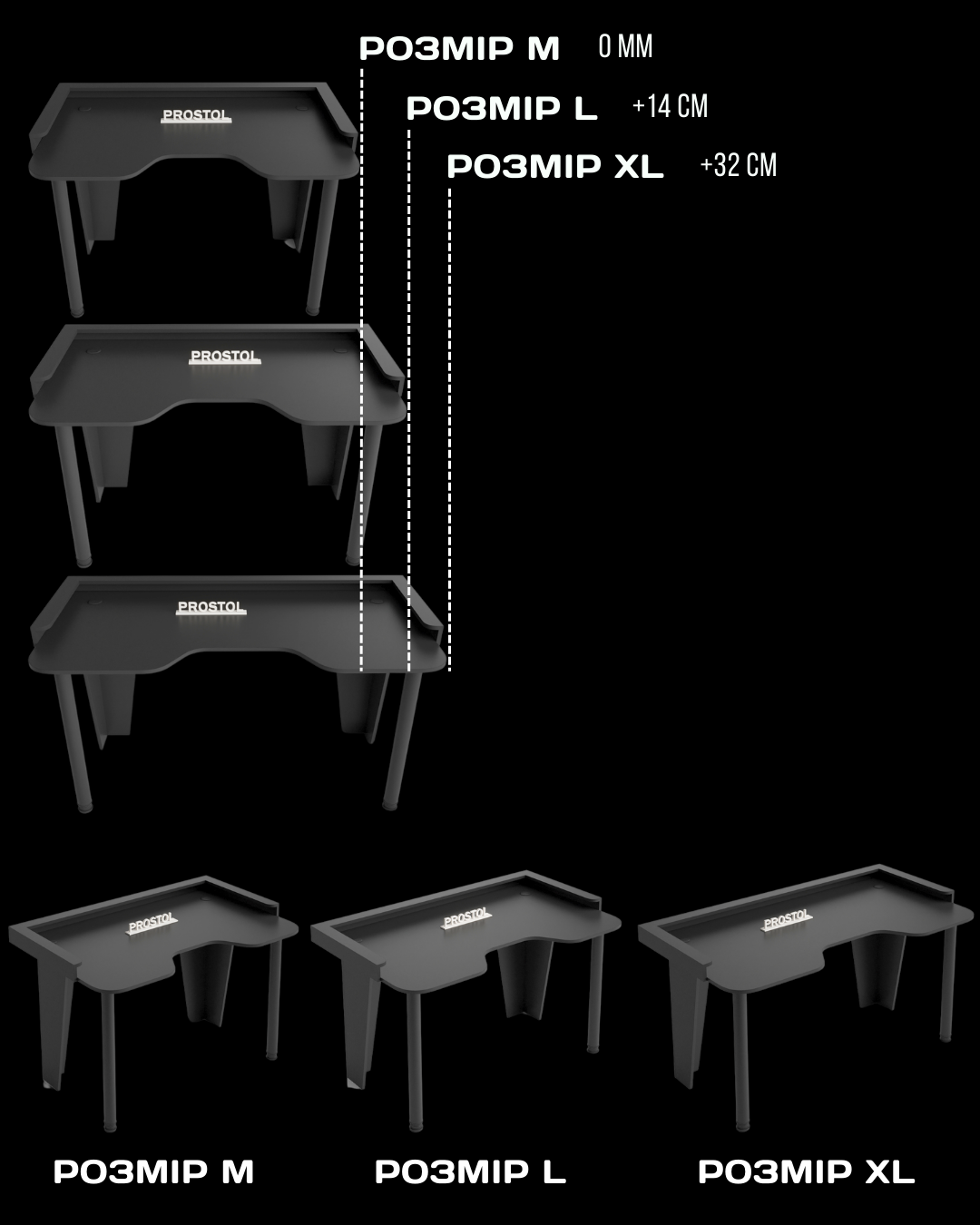 Комп'ютерний стіл геймерський PRO XL 159x82 см Чорний - фото 7 Комп'ютерний стіл геймерський PRO XL 159x82 см Чорний - фото 7