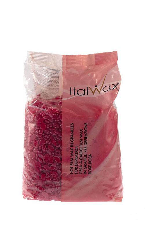 Віск у гранулах ItalWax Троянда Hot Film Wax For Depilation Rose гарячий плівковий (17655)