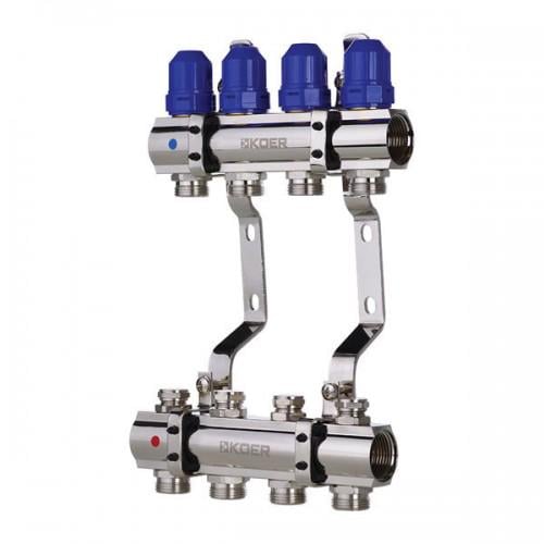 Коллектор KOER распределительный 4 вых 1х3/4" (KR2630)