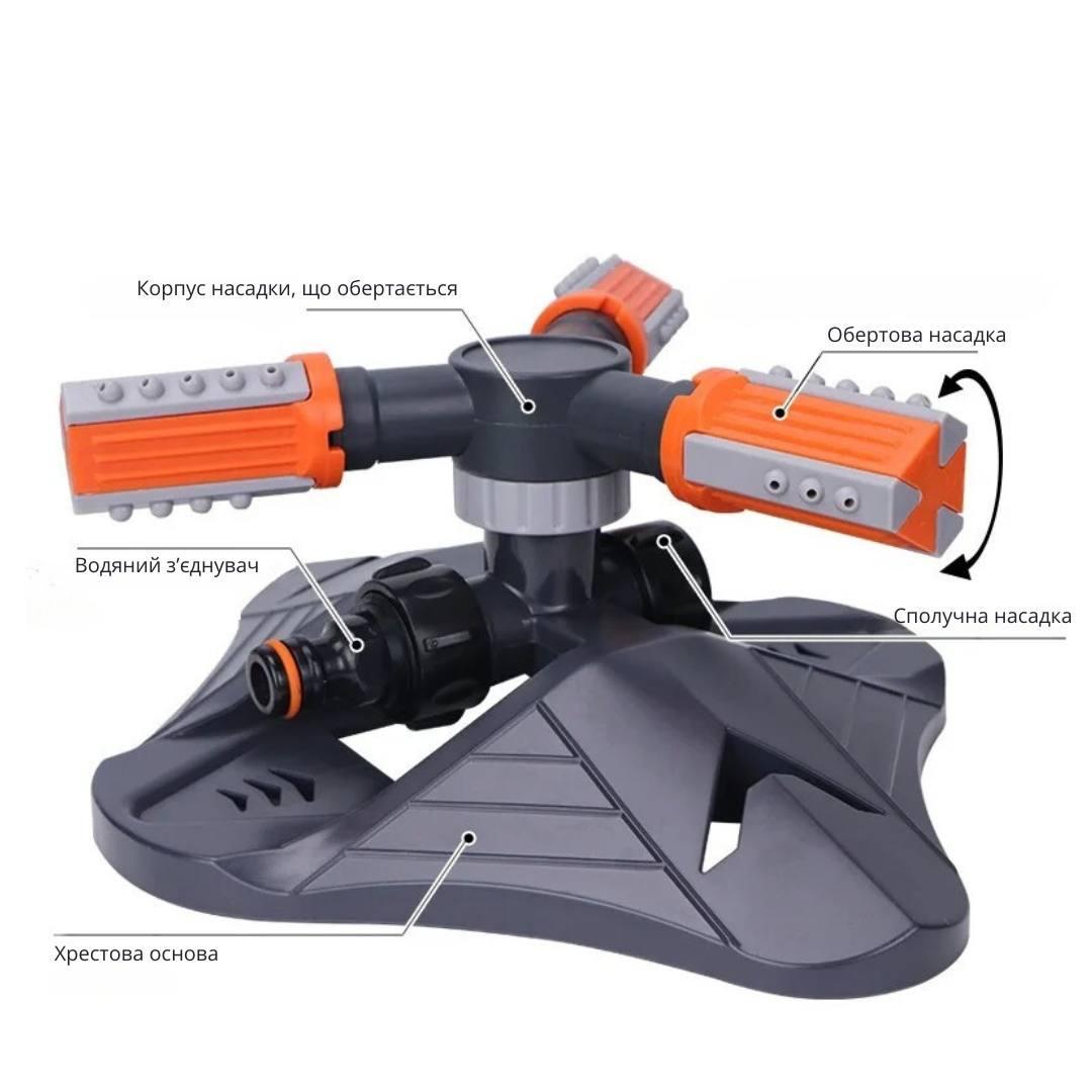 Зрошувач садовий для поливу Bodasan розбризкувач води з регульованими соплами 5/4/3 шт. (2451128775) - фото 4 Зрошувач садовий для поливу Bodasan розбризкувач води з регульованими соплами 5/4/3 шт. (2451128775) - фото 4