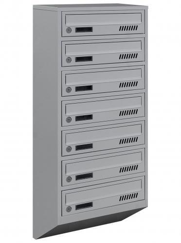 Почтовый ящик Галиндустрия Е1-07-А металлический многосекционный на 7 квартир Серый (132-119-000004674)
