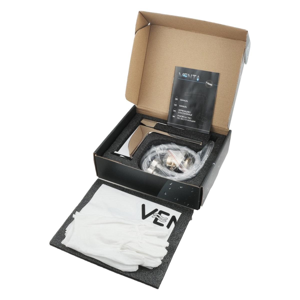 Смеситель для умывальника Venta BR115MC однорычажный в ванну латунь врезной Хром - фото 3