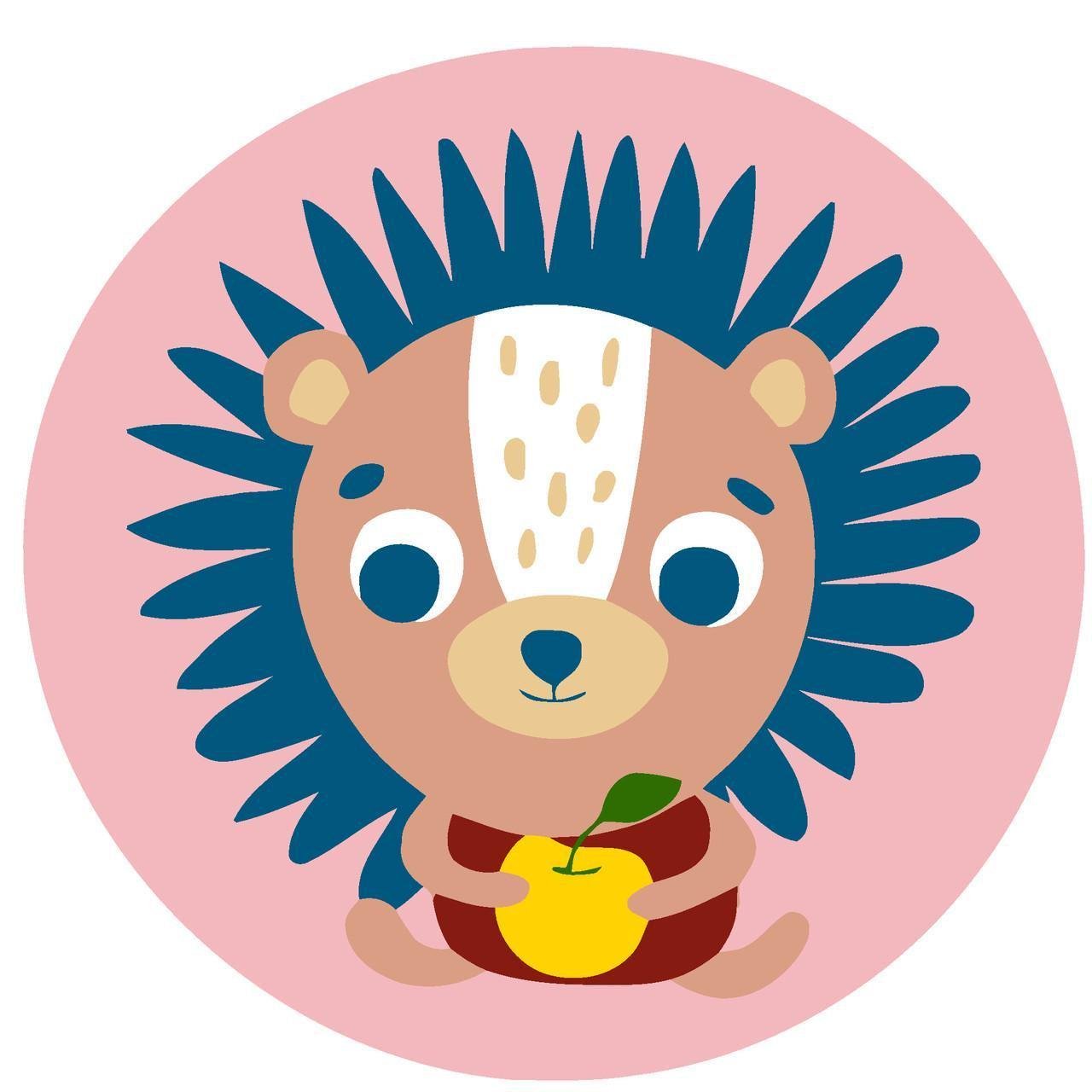 Картина по номерам Strateg Ежик с яблоком 20х20 см (HH7103)