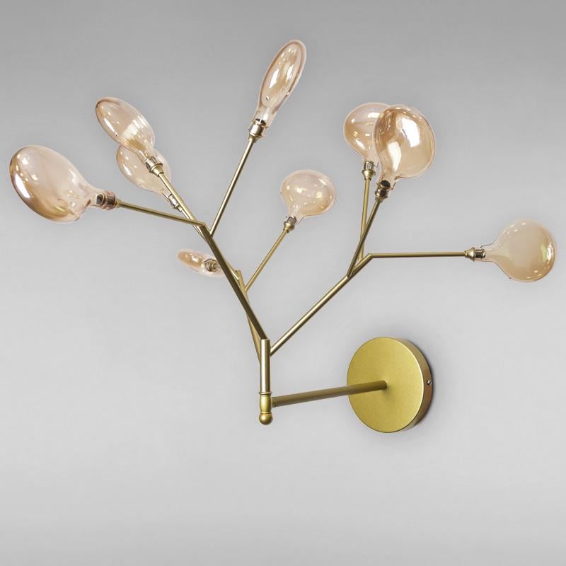 Настенный светильник LS-18021-9 Золото/Коричневый