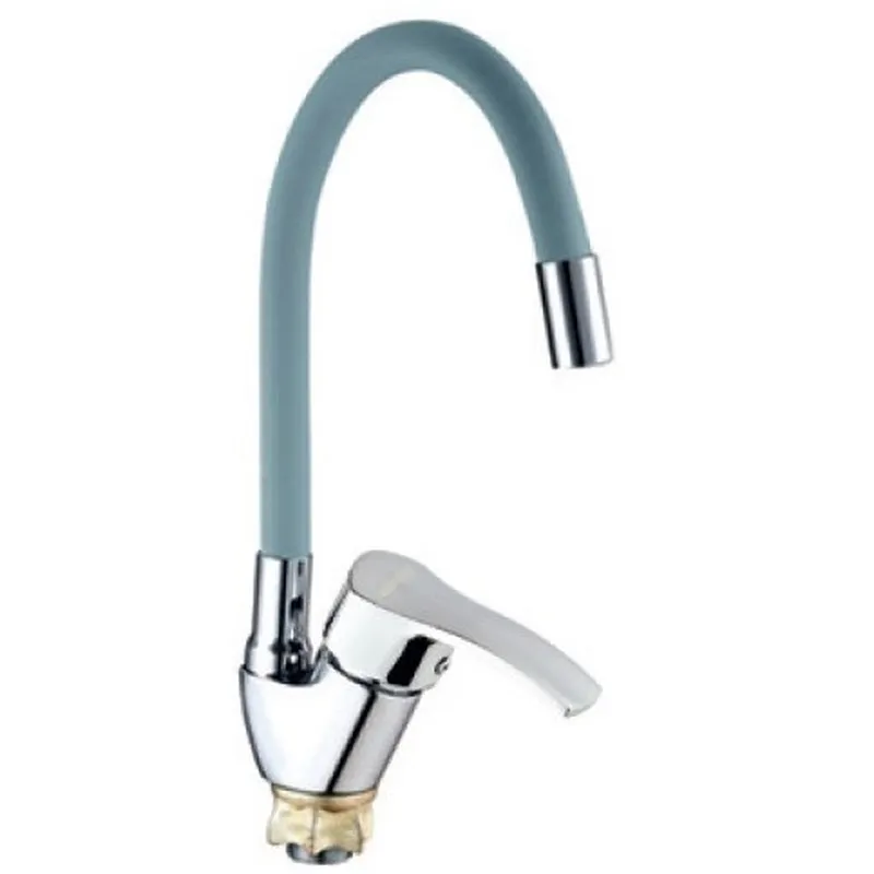 Змішувач для кухні MIXXUS YUB4-279 Reflector з сірим силіконовим виливом Grey (MI6485)