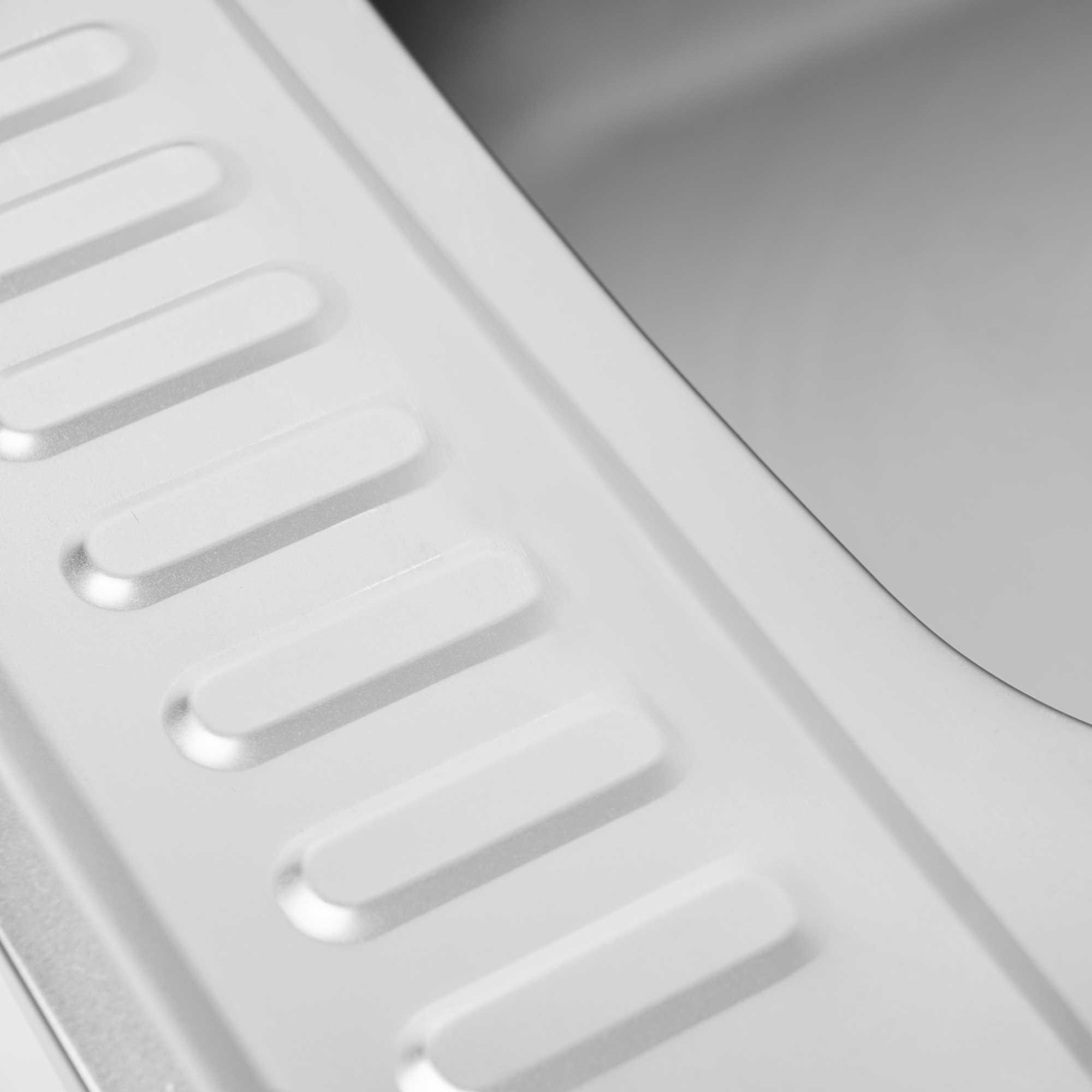 Мойка кухонная Valeso сатин 6050 R 0,7/160 мм из нержавеющей стали - фото 7 Мойка кухонная Valeso сатин 6050 R 0,7/160 мм из нержавеющей стали - фото 7