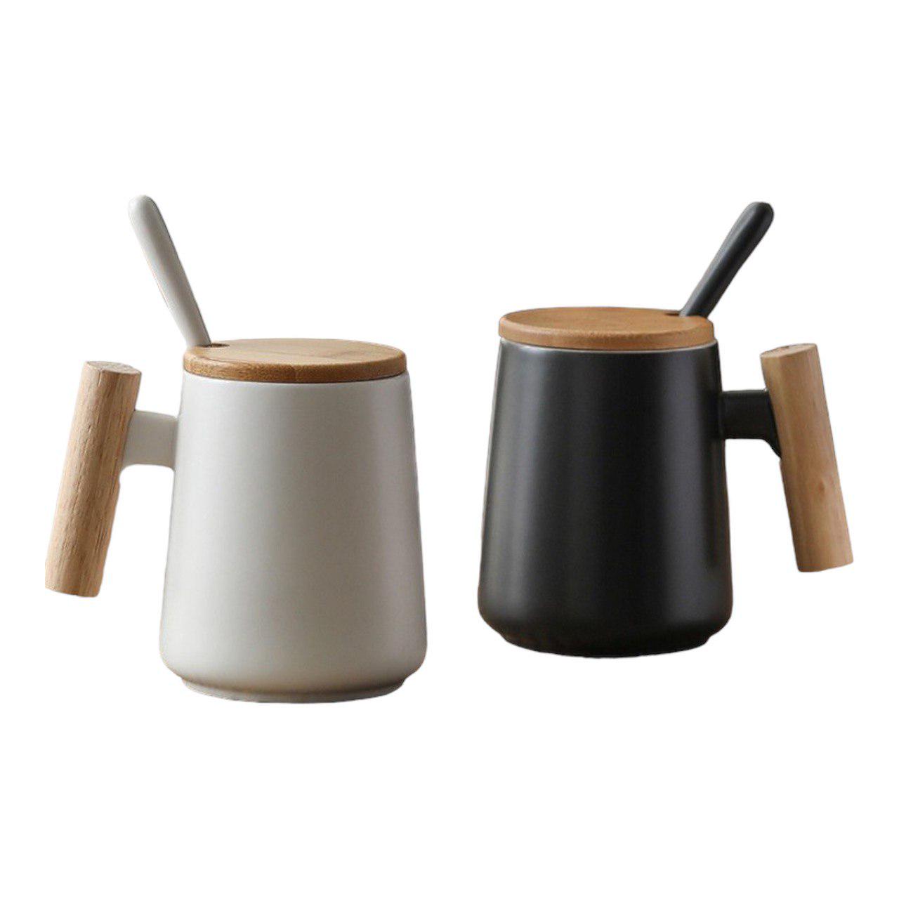 Кружка керамическая OldBro 480 мл с крышкой Black/White (10959129)