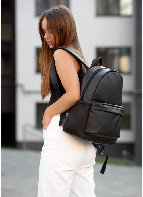 Міський рюкзак жіночий Sambag молодіжний пеналом Чорний (5850271540)