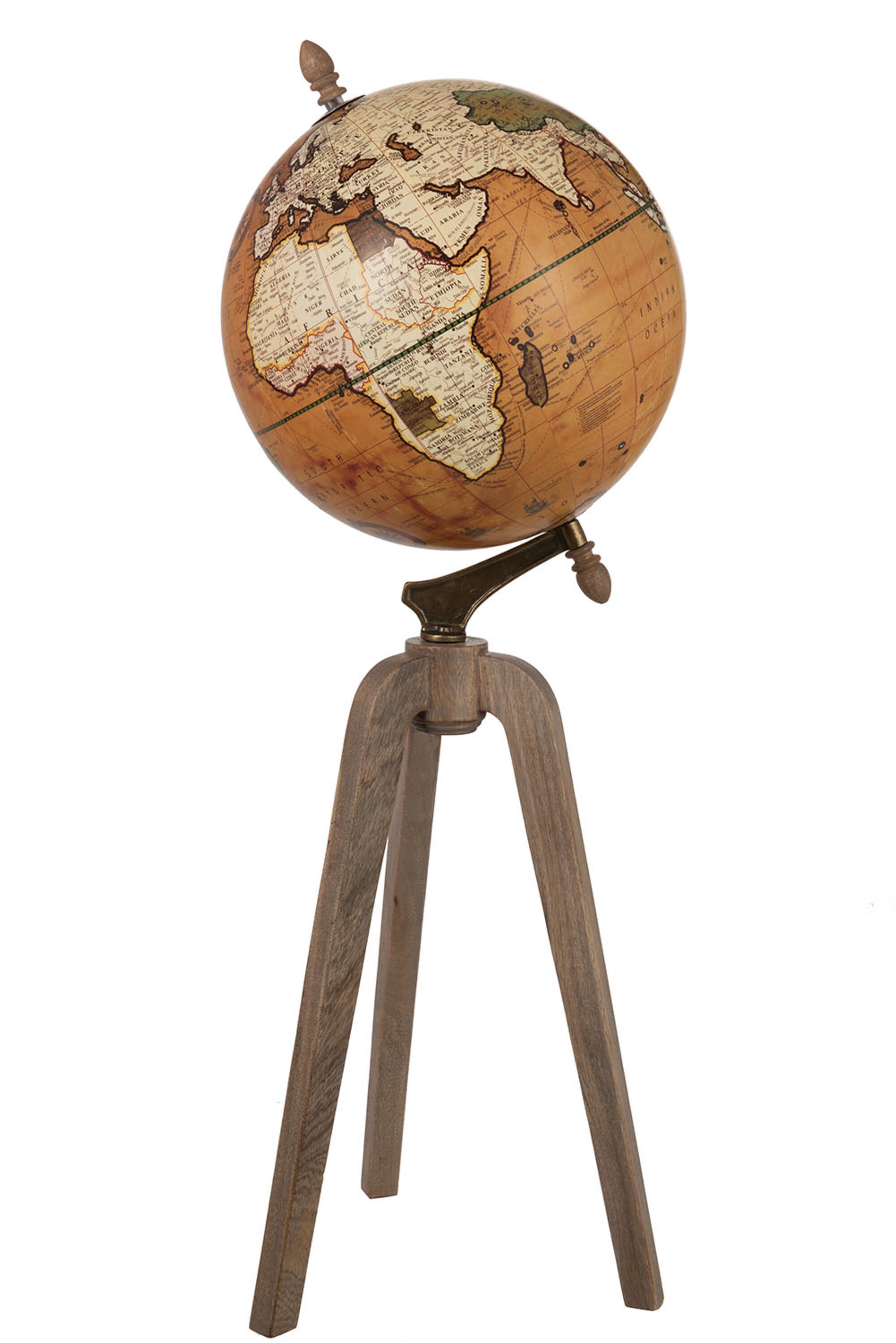 Глобус напольный J-LINE на деревянных ножках 101 см Коричневый