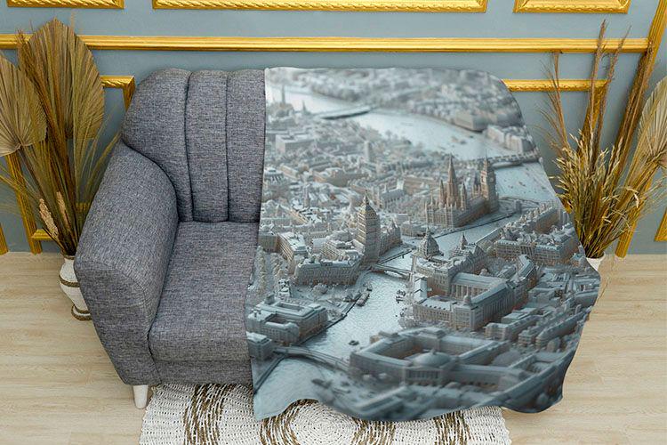 Плед 3D Snow White City плюш одношаровий 150х210 см (114342-1)