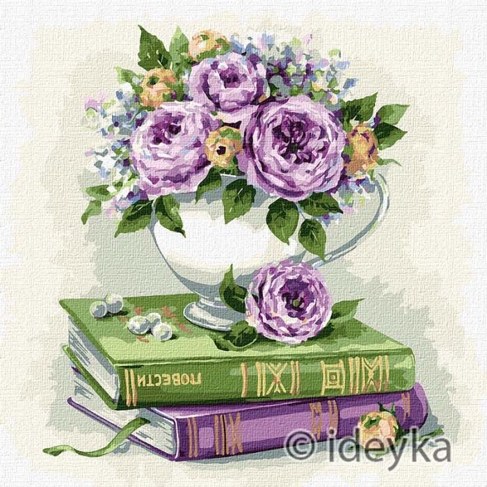 Картина за номерами Квітучі повісті Ідейка 40х40 см (KHO3170)