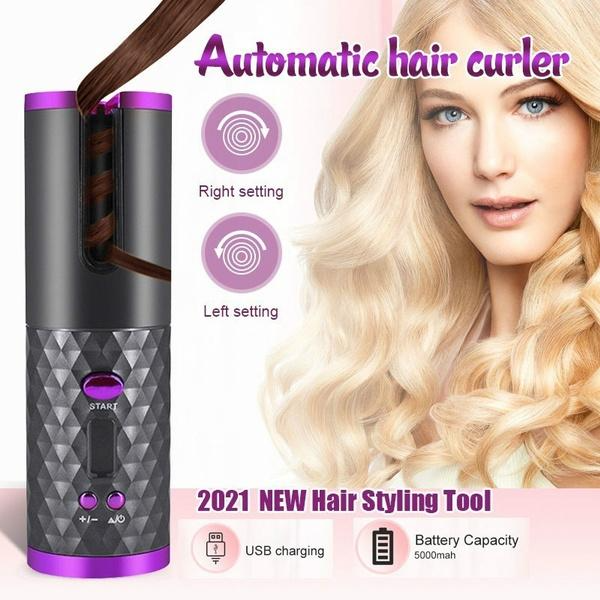 Бездротова плойка Hair Curler автоматична з акумулятором Чорний - фото 3