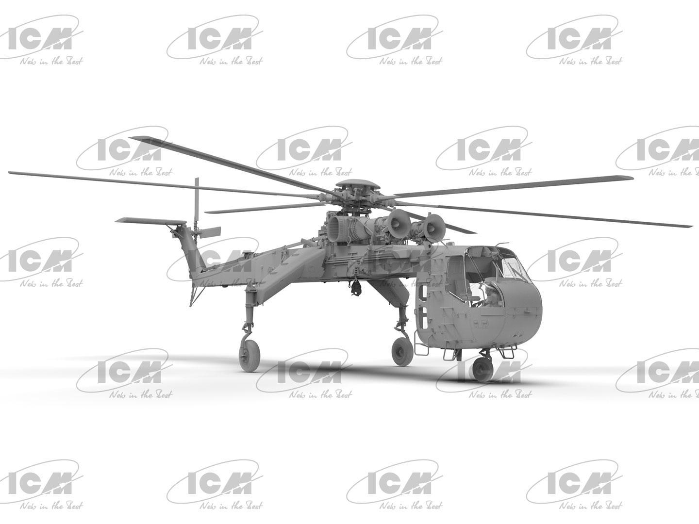 Сборная модель ICM Sikorsky CH-54A Tarhe Тяжелый вертолет США (53054) - фото 16