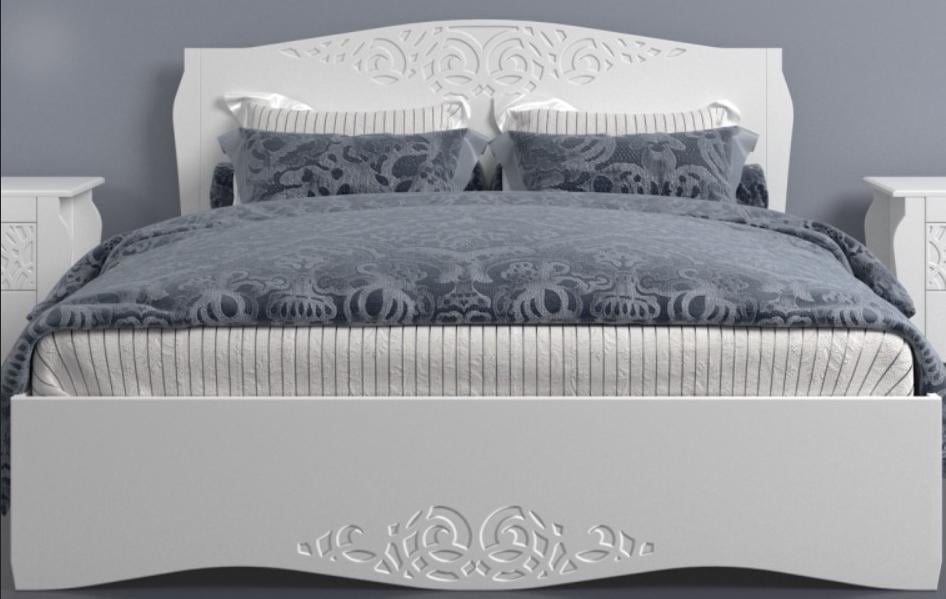 Кровать Мастер Форм Гефест без каркаса под матрац 1800 1960х2042х1000 мм Белый (90759)