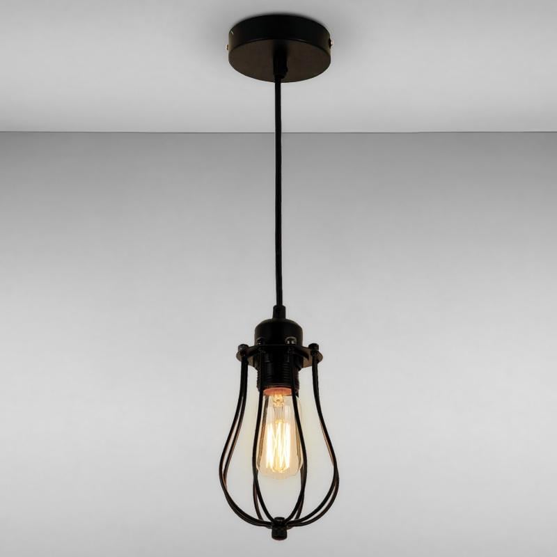 Люстра подвесная лофт Light House LS-16252-1 на одну лампу Черный Люстра подвесная лофт Light House LS-16252-1 на одну лампу Черный