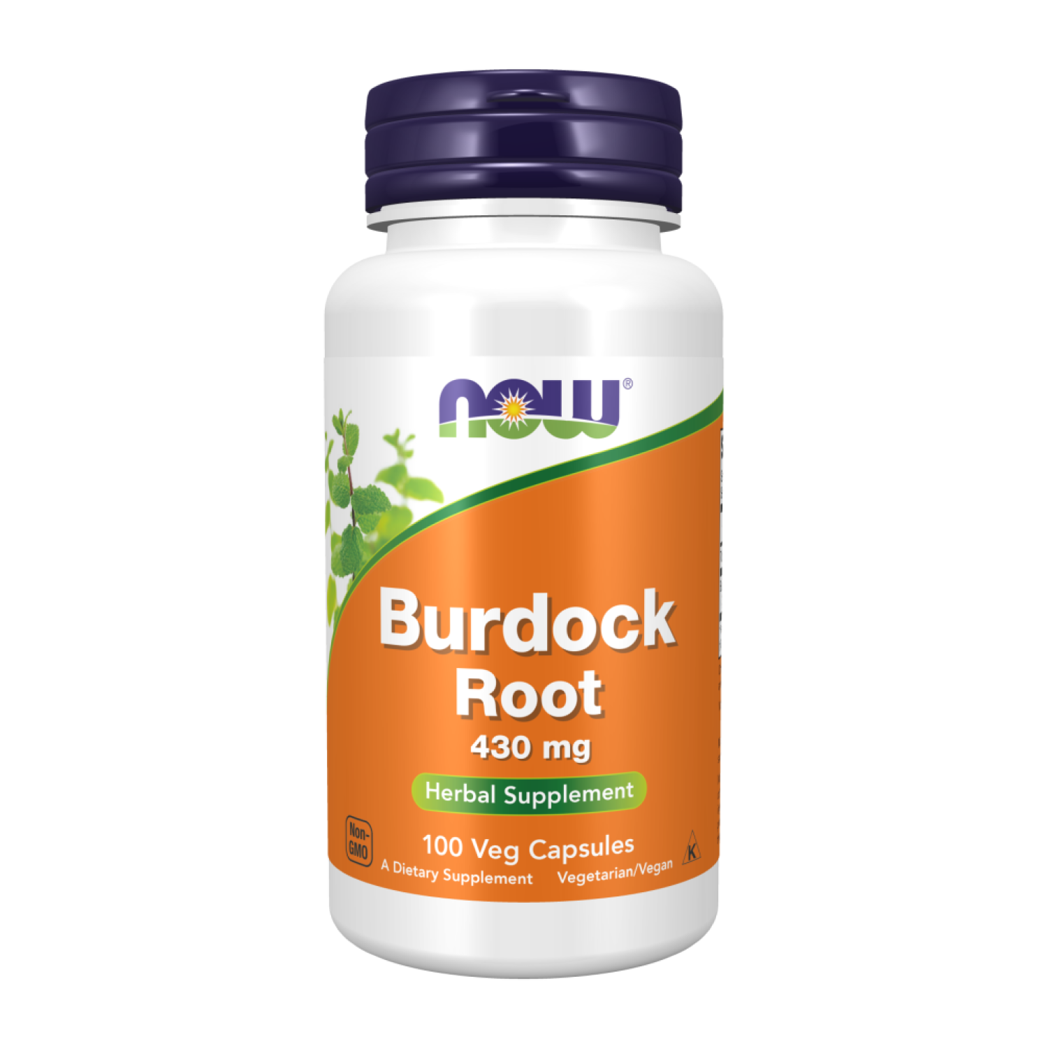 Дієтична добавка Now Foods Burdock Root Корінь лопуха 430 мг 100 капс. (CO003430)