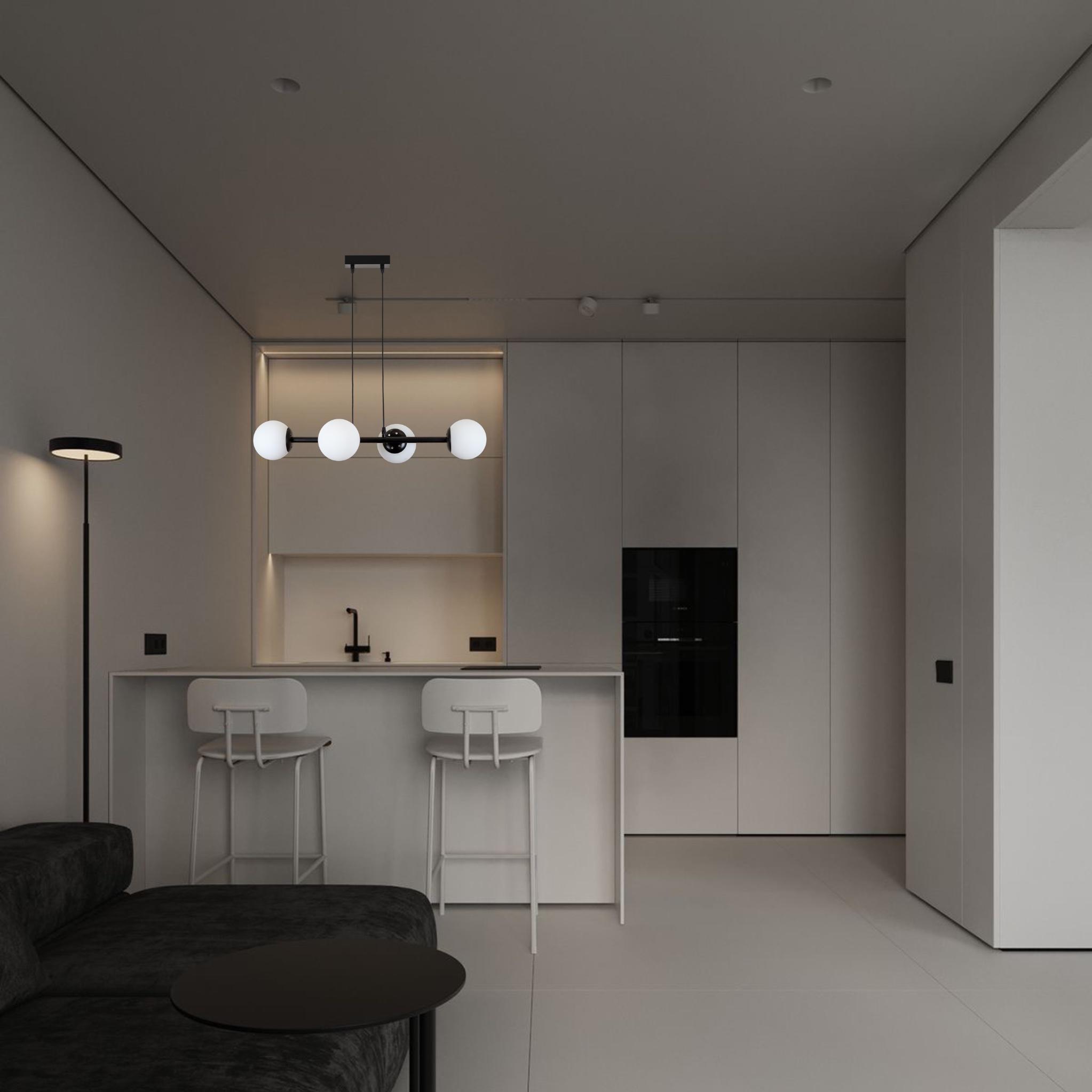 Люстра подвесная современная Modern Luxe (52-9909-4 BK+WH) - фото 3 Люстра подвесная современная Modern Luxe (52-9909-4 BK+WH) - фото 3