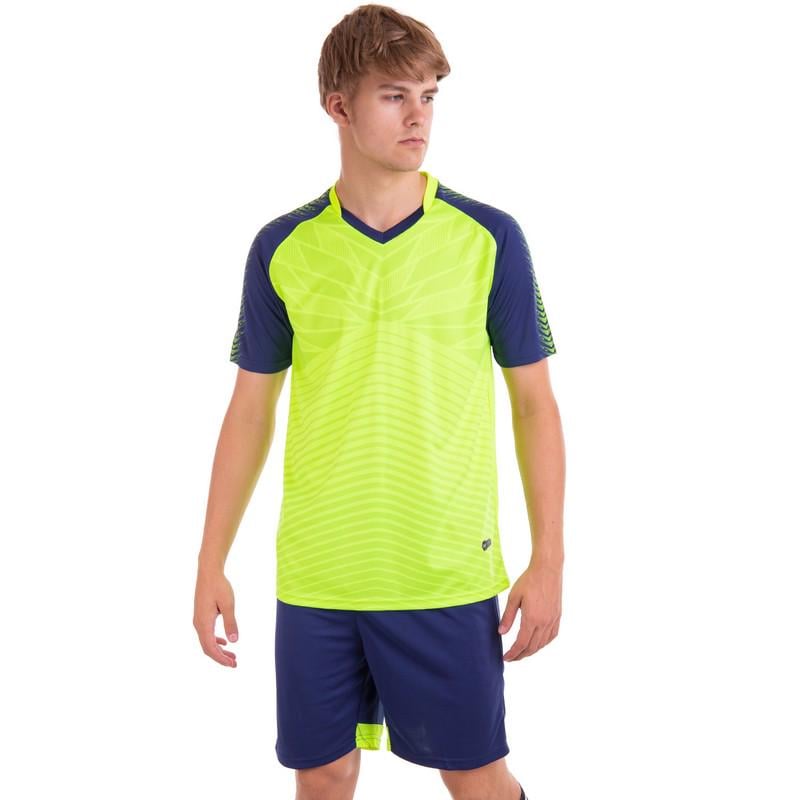 Футбольная форма футболка и шорты Lingo LD-M8601 L Темно-синий/Салатовый