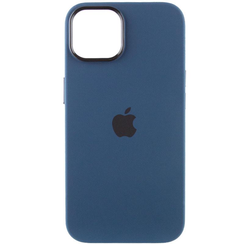 Противоударный чехол Silicone Case Metal Buttons (AA) для Apple iPhone 12 Pro Max (6.7") Синий / StromBlue - фото 2