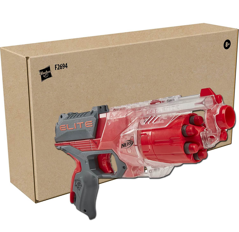 Бластер Nerf Elite Disruptor Translucent Red эко-упаковка (F2694) - фото 2