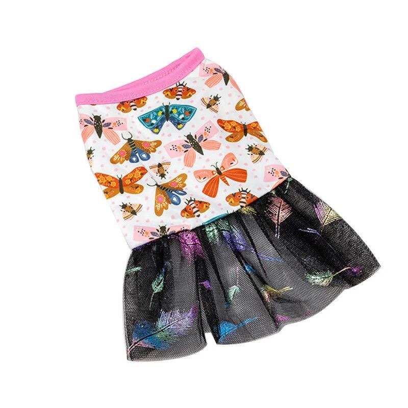 Платье для собак и кошек мини пород S Black/Pink (423423)