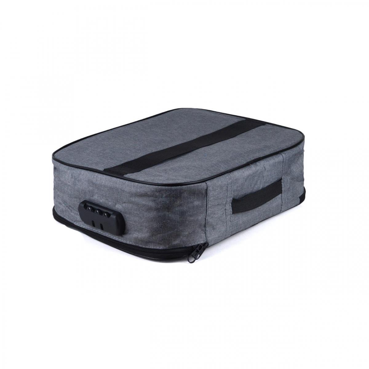 Сумка-органайзер для документов формата А4 с замком 36х28х12 см Серый (ОДД-12-21)