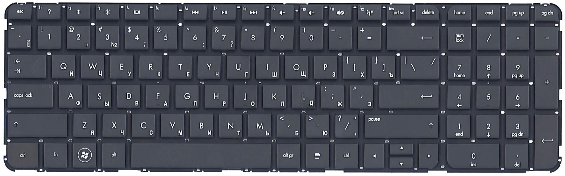 Клавиатура для ноутбука HP Pavilion DV7-7000 Black