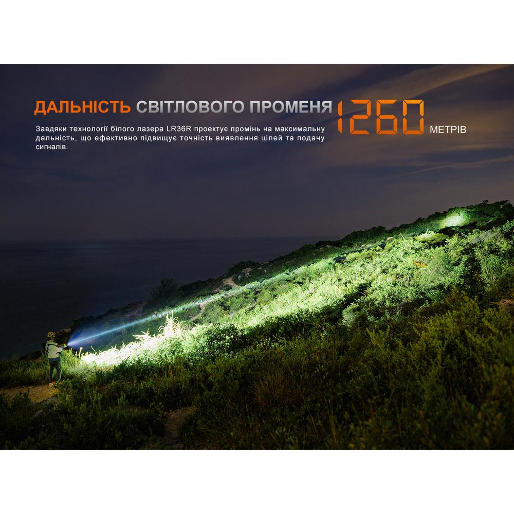 Фонарь ручной лазерный Fenix LR36R 10000 лм 1260 м 9 режимов - фото 9 Фонарь ручной лазерный Fenix LR36R 10000 лм 1260 м 9 режимов - фото 9