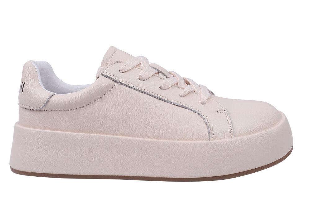 Кеди жіночі Gifanni зі шкіри на низькому ходу на шнурівці р. 36 Пудровий (95-21DTC) - фото 3