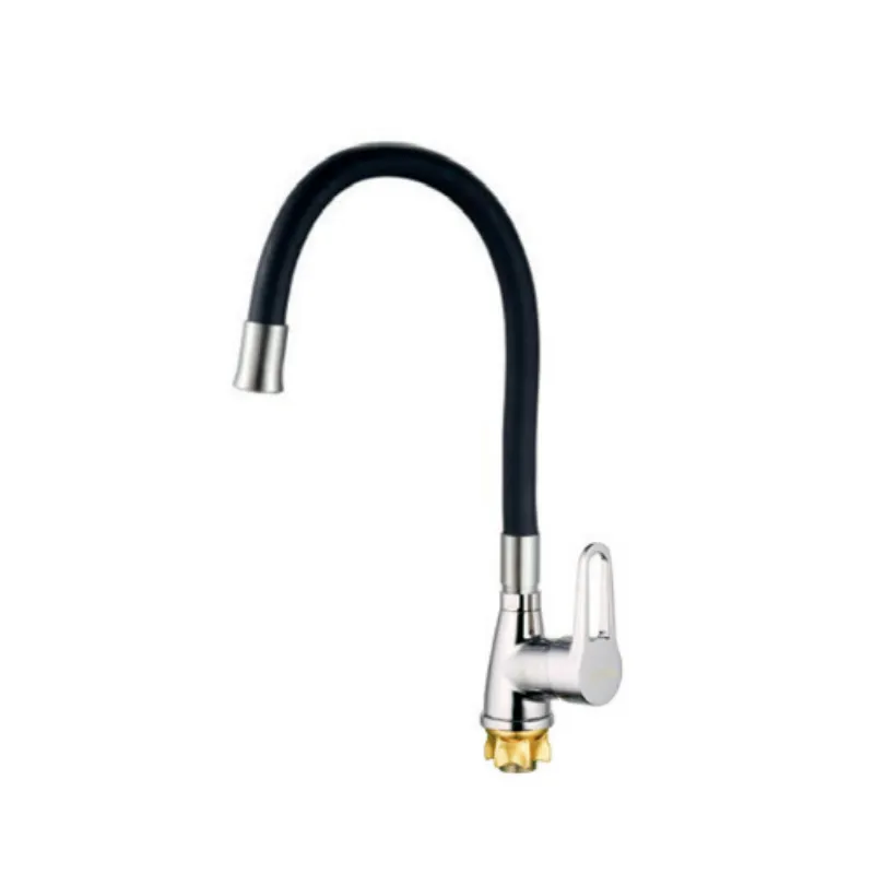 Змішувач для кухні MIXXUS SOP4-045 Reflector Black з чорним силіконовим виливом (MI6487)