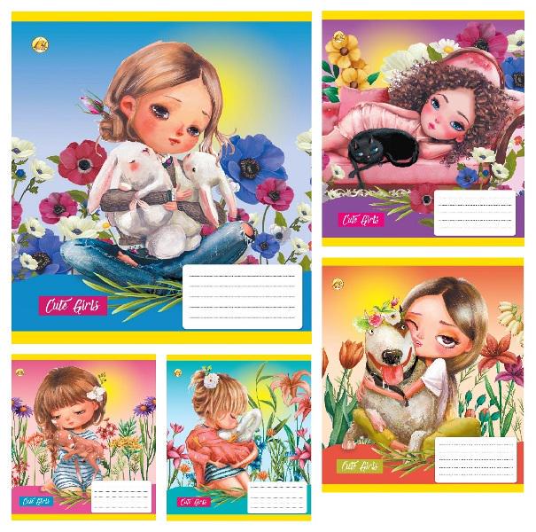 Зошити учнівські у лінійку Тетрада 32106 GIRLS 12 арк. 25 шт. в уп. (MTT-164571)