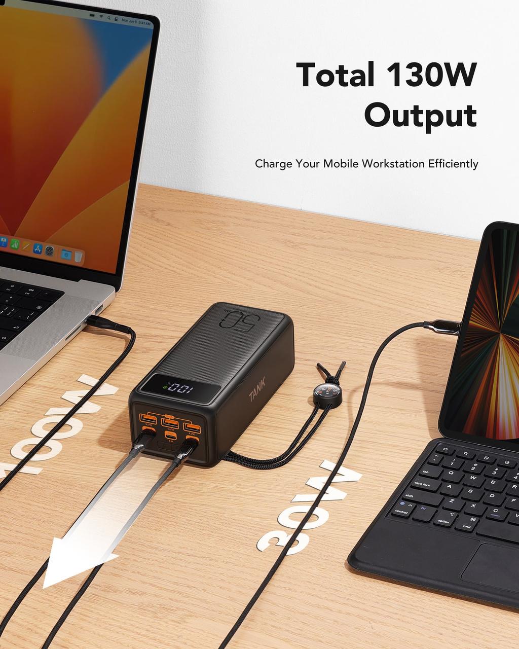 Повербанк Veger Tank Boost LCD Quick Charge PD130W 56000 mAh - фото 5 Повербанк Veger Tank Boost LCD Quick Charge PD130W 56000 mAh - фото 5