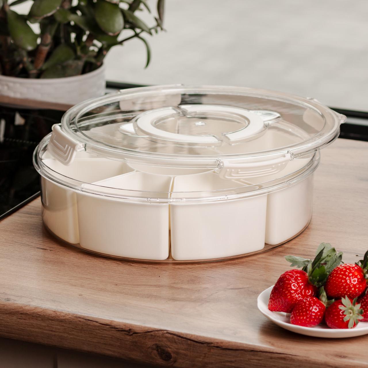 Контейнер для еды HP-27-14 с 9 отсеками пластиковый 3,5 л 29 см Бежевый (7273) - фото 4