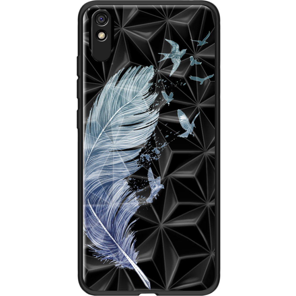 Чехол BoxFace Xiaomi Redmi 9A Feather Черный силикон с призмой (40304-cc38-12345)