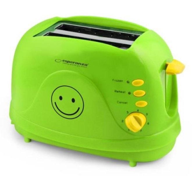 Тостер Esperanza SMILEY EKT003 Green Тостер Esperanza SMILEY EKT003 Green