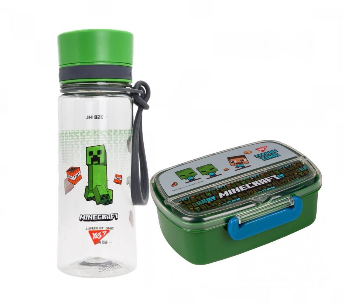 Набір в їдальню пляшка для води/ланч-бокс YES Minecraft 400 мл (708318K)