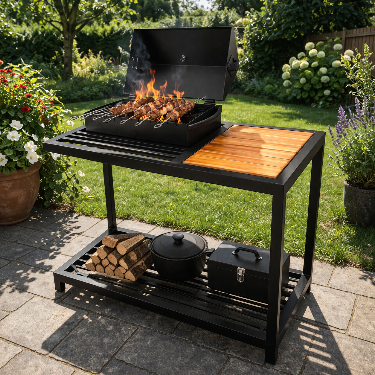 Мангал-барбекю Jooki Локи на 9 шампуров 4 мм в стиле LOFT (10095)