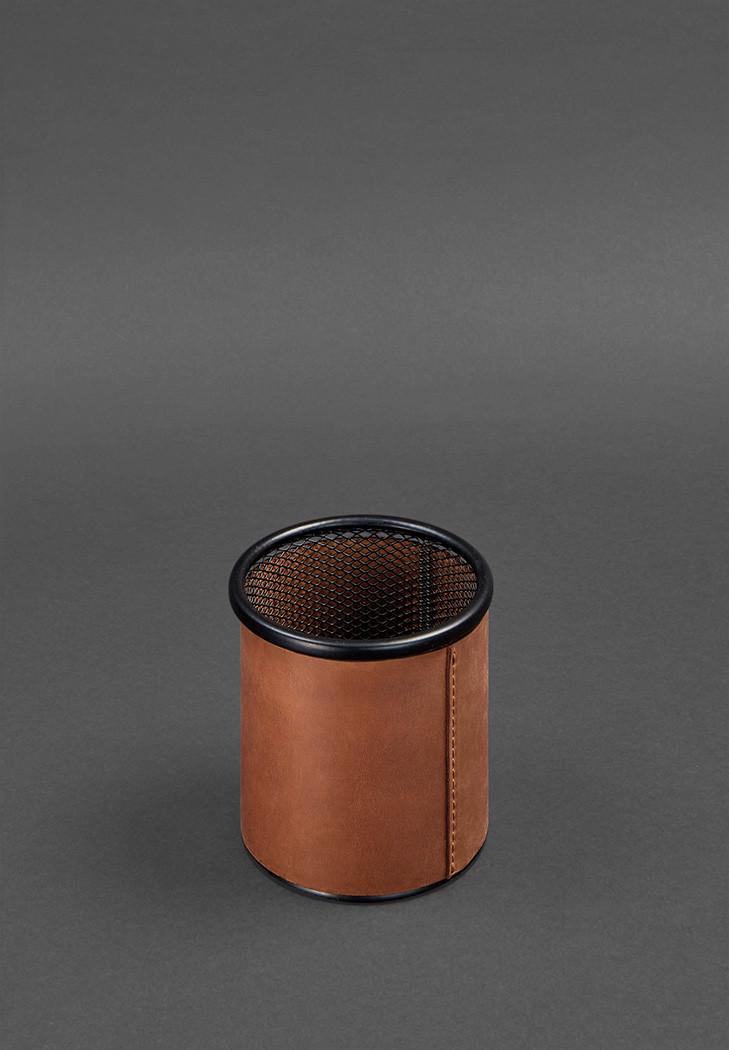 Стакан для ручек в кожаном чехле Crazy Horse Светло-коричневый (A-027807) - фото 3 Стакан для ручек в кожаном чехле Crazy Horse Светло-коричневый (A-027807) - фото 3