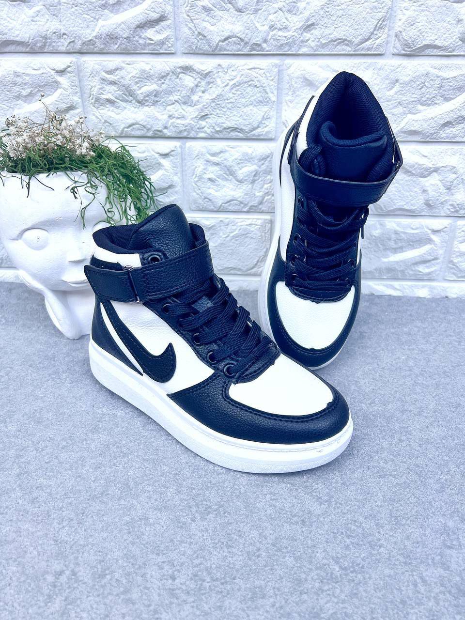 Кроссовки-хайтопы для мальчика 1522 р. 37 22,8 см Черно-белый (1522)